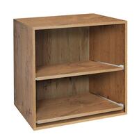 Regalmodul T 55 cm mit 2 ausziehb. Fachb�den, Wildeiche