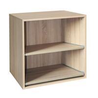 Regalmodul T 55 mit 2 ausziehb. Fachb�den, Eiche hell