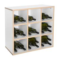 Produktbild f�r 'Regalmodul mit 9 F�chern, Alpinwei� mit Eiche natur-Kante'