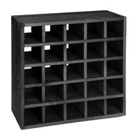 Produktbild f�r 'Weinregal 52 cm, Karo, schwarz gebeizt'