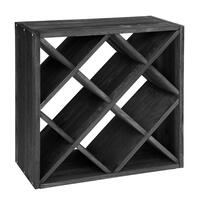 Produktbild f�r 'Weinregal 52 cm, Raute, schwarz gebeizt'