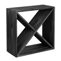 Produktbild f�r 'Weinregal 52 cm, X-Cube, schwarz gebeizt'