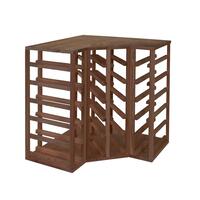 Produktbild f�r 'Weinregal 60 cm, Eckmodul, Kiefernholz braun gebeizt'