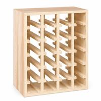 Weinregal 60 cm, Modul QUADRI schmal, Kiefernholz natur