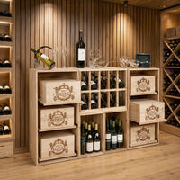 Produktbild f�r 'Weinregal BOX aus Kiefern-Holz'
