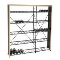 Weinregal LA CAVE, H 170 x B 153 cm, 10 B�den, Holzrahmen