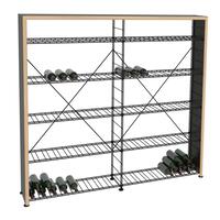Weinregal LA CAVE, H 170 x B 183 cm, 10 B�den, Holzrahmen