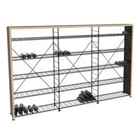 Weinregal LA CAVE, H 170 x B 273 cm, 15 B�den, Holzrahmen