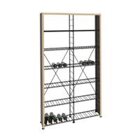 Weinregal LA CAVE, H 220 x B 123 cm, 12 B�den, Holzrahmen