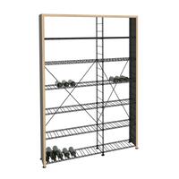 Weinregal LA CAVE, H 220 x B 153 cm, 12 B�den, Holzrahmen