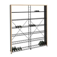 Weinregal LA CAVE, H 220 x B 183 cm, 12 B�den, Holzrahmen