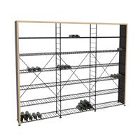 Weinregal LA CAVE, H 220 x B 273 cm, 12 B�den, Holzrahmen