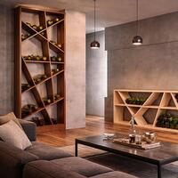 Produktbild f�r 'Weinregal ODIN aus Eichenholz'