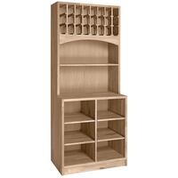 Produktbild f�r 'Weinregal PRESTIGE 6, Eiche braun gebeizt, mit Ausz�gen f. Weinkisten'