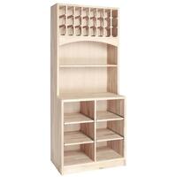 Weinregal PRESTIGE 6, Eiche natur, mit Ausz�gen f. Weinkisten