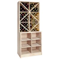 Weinregal PRESTIGE 7, Eiche natur, mit Ausz�gen f. Weinkisten
