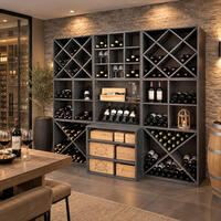 Produktbild f�r 'Weinregal-System CAVEPRO aus Holz im Dekor Esche graphit'