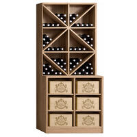 Produktbild f�r 'Weinregal-System PRESTIGE 7, Eiche massiv, mit Ausz�gen f. Weinkisten'