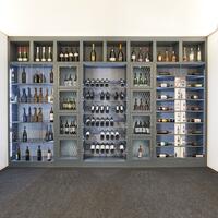 Produktbild f�r 'Weinregal-System Piemont, Tannenholz, Anthrazit'