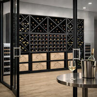 Produktbild f�r 'Weinregal-System VINVARIO 52 cm, aus Kiefernholz schwarz gebeizt'