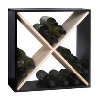 Produktbild f�r 'Weinregal VINVARIO 52 cm, X-Cube, schwarz-natur, Sonder-Edition, Korpus schwarz lackiert'
