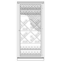 Produktbild f�r 'Weinregalsystem Barolo, Tannenholz, Modell 13, mit Gittert�r, hellbraun'