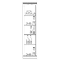 Produktbild f�r 'Weinregalsystem Piemont, Modell 1, Tannenholz, Anthrazit'