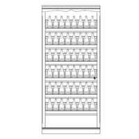 Produktbild f�r 'Weinregalsystem Piemont, Modell 7, Acryl/Tanne, Wei� mit hellbraun furnierter Erlenkante'