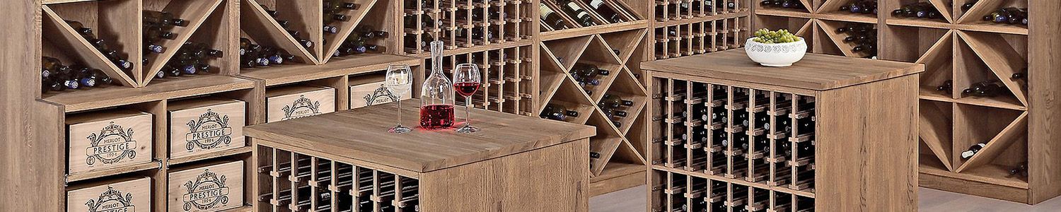 Weinregal-Systeme aus Holz