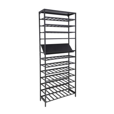 Metall-Weinregal BLACK PURE, Modell 3, schwarz pulverbeschichtet