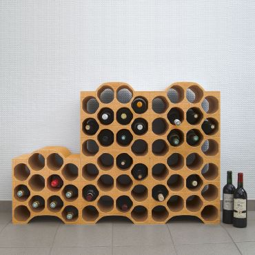 Geschenke und Ideen: 6er Flaschenhalter (Wand), 70 cm