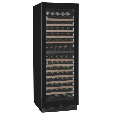 Zweizonen-Weinkühlschrank Pevino Majestic f. 150 Fl. , schwarze Glasfront