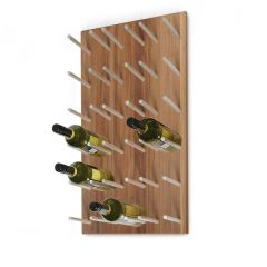Wand-Weinregal ESTABA für 18 Flaschen, Birnbaum