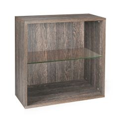 Regalmodul mit Glasplatte, Wenge
