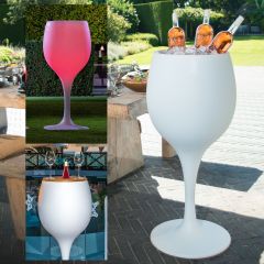 Design-Flaschenkühler, mit und ohne LED-Beleuchtung, Stehtisch-Modell, H 110 cm