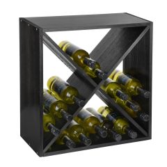 Weinregal 52 cm, X-Cube schwarz lackiert