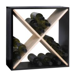 Weinregal 52 cm, X-Cube, schwarz-natur