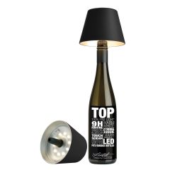 LED-Flaschenaufsteckleuchte "Top 2.0"akkubetrieben,schwarz