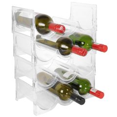 Acryl-Weinregal FLASH, transparent, 4er-Set