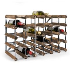 Weinregal TREND für 30 Fl., Dunkelbraun gebeizt, T 30 cm