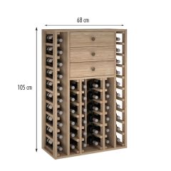 Weinregal PROVINALIA aus Eichen Holz, Modell 6