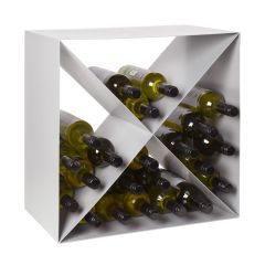 Weinregal-Würfel CARRE silber