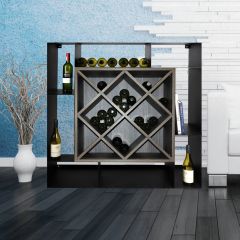 Weinregal NERO, Dekor Wenge, Raute 12 Fächer