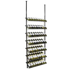 Weinregal BLACK PURE SELECT zur Deckenbefestigung, Modell 3, höhenverstellbar H:205-300cm