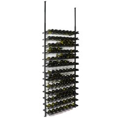 Weinregal BLACK PURE SELECT zur Deckenbefestigung, Modell 1, höhenverstellbar H:205-300cm