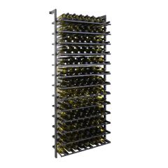 Metall-Weinregal BLACK PURE zur Wandbefestigung, H 200 cm