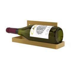 Wand-Weinregal für 1 Flasche 0,75l, goldfarben