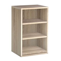 Modul mit 3 Ausziehböden für Kisten (bis 19 cm H), B 45 x T 33 cm, Eiche hell
