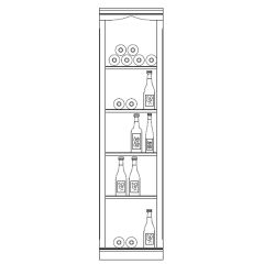 Weinregalsystem Barolo, Tannenholz, Modell 1, hellbraun