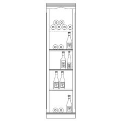 Weinregalsystem Piemont, Tannenholz, Modell 1, Nuss/ mittelbraun